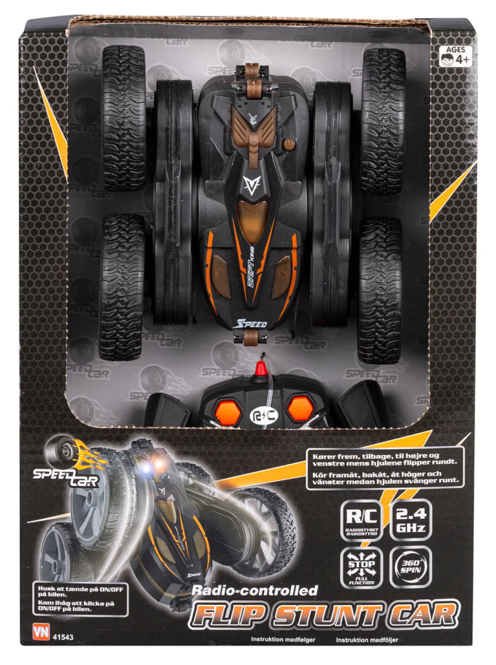 R/C 2,4 highspeed flipcar med lys