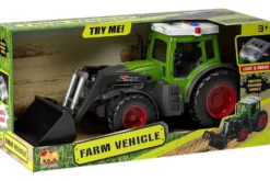 RC traktor med anhænger og lys