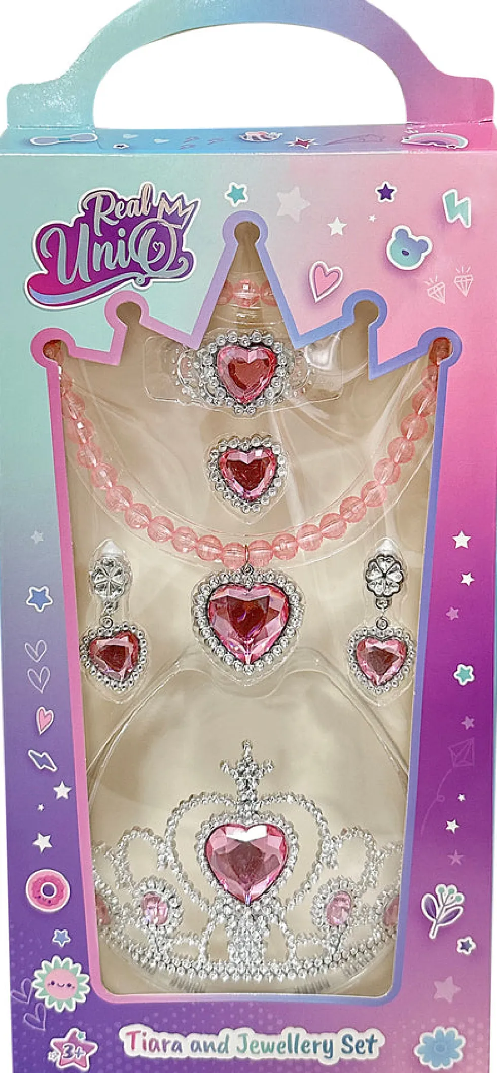 Real UniQ smykkesæt med tiara ass