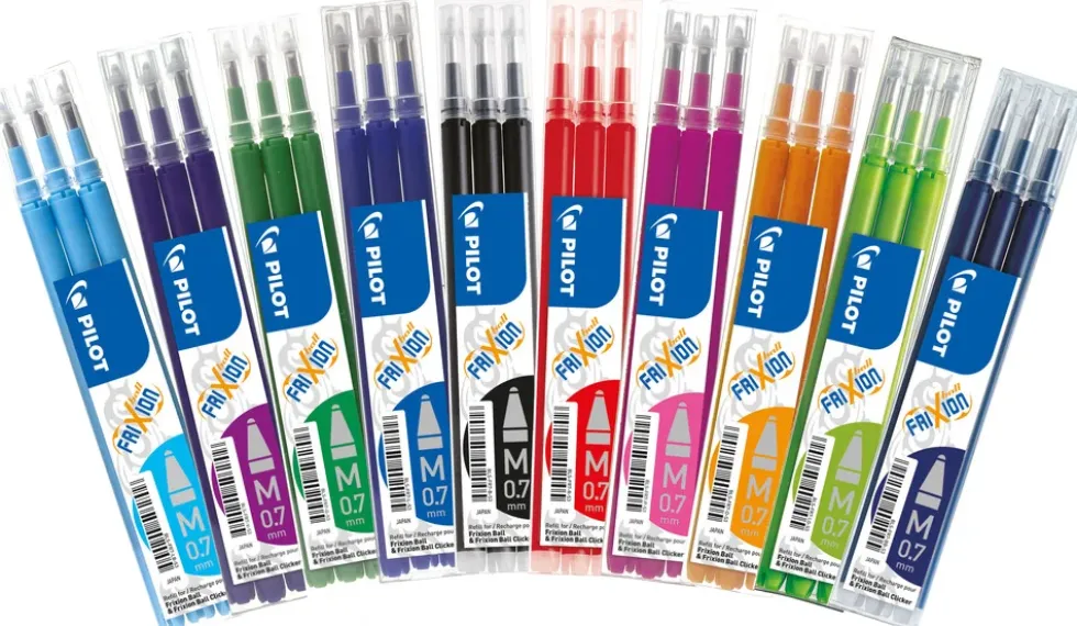 Refill Pilot frixion blå 0.7 mm pakke m/3 stk