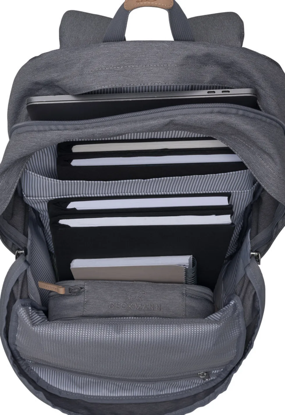 Rygsæk Beckmann city max grey 34 liter m/brystrem