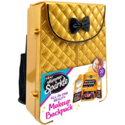 SHIMMER N SPARKLE COSMETIC BACKPACK GOLD