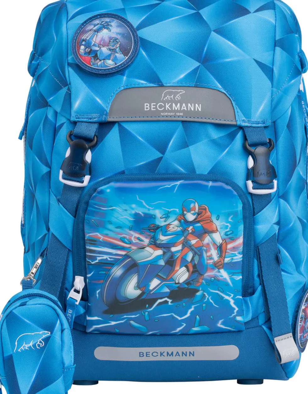 Skoletaske Beckmann 22 L Blue Lightning