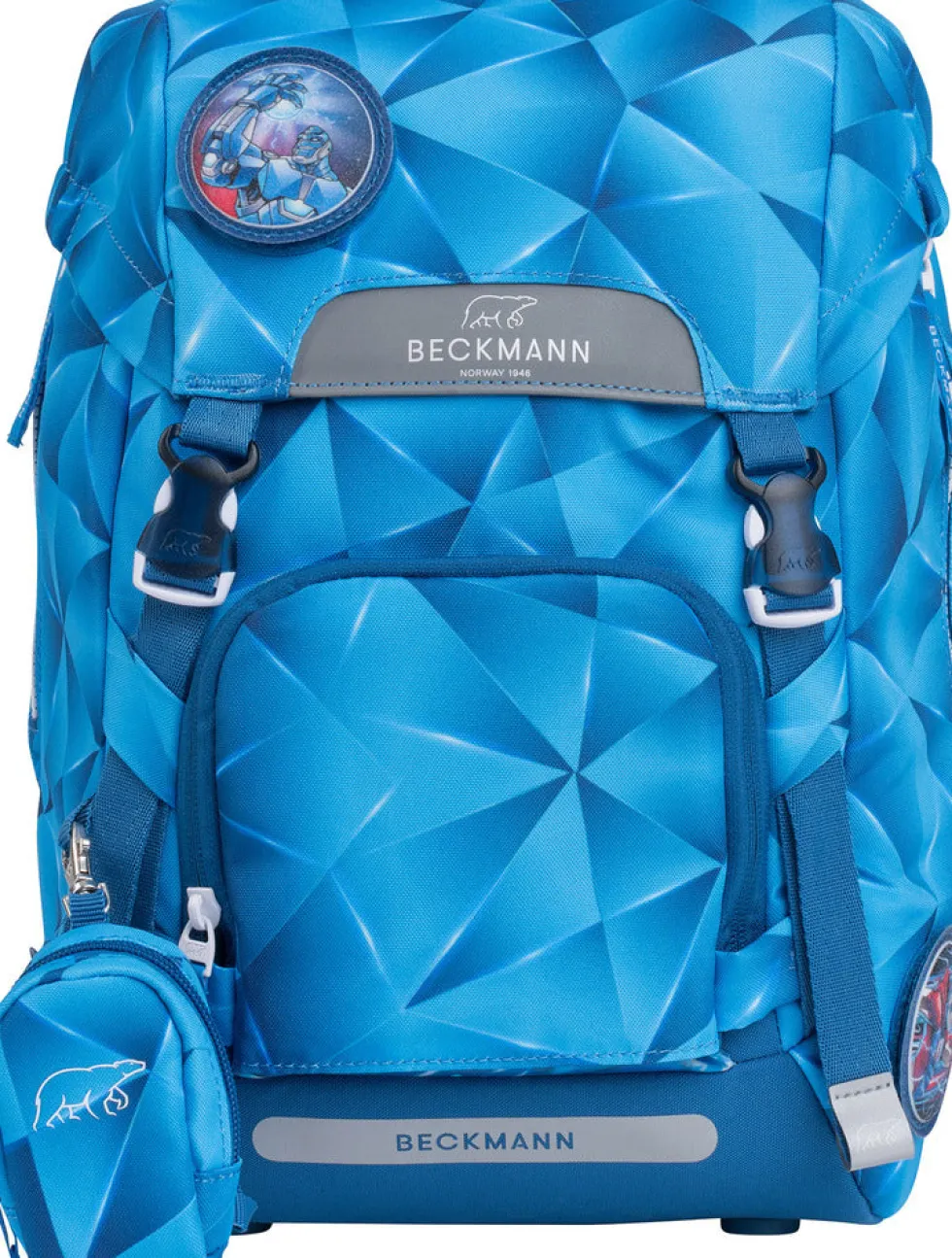 Skoletaske Beckmann 22 L Blue Lightning