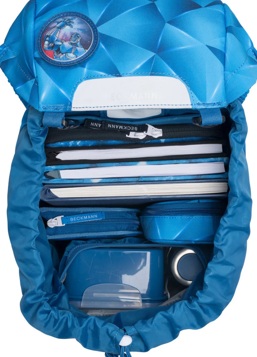 Skoletaske Beckmann 22 L Blue Lightning