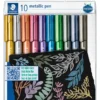 Staedtler metallic pen 10 ass farver med rund spids