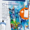 Startsæt goldFaber akryl farver 12 ass