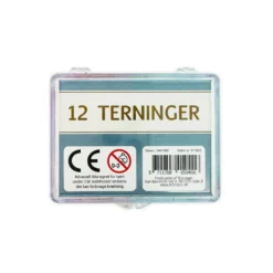 Terninger 12 stk. transparent i æske