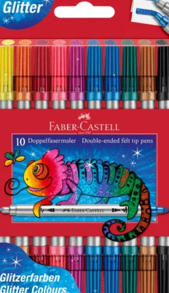 Tusser Faber Castell Dobbelt Tyk/Tynd Glitter 10 Ass