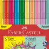 Tusser grip Faber-Castell 10 stk 5 neon 5 pastel