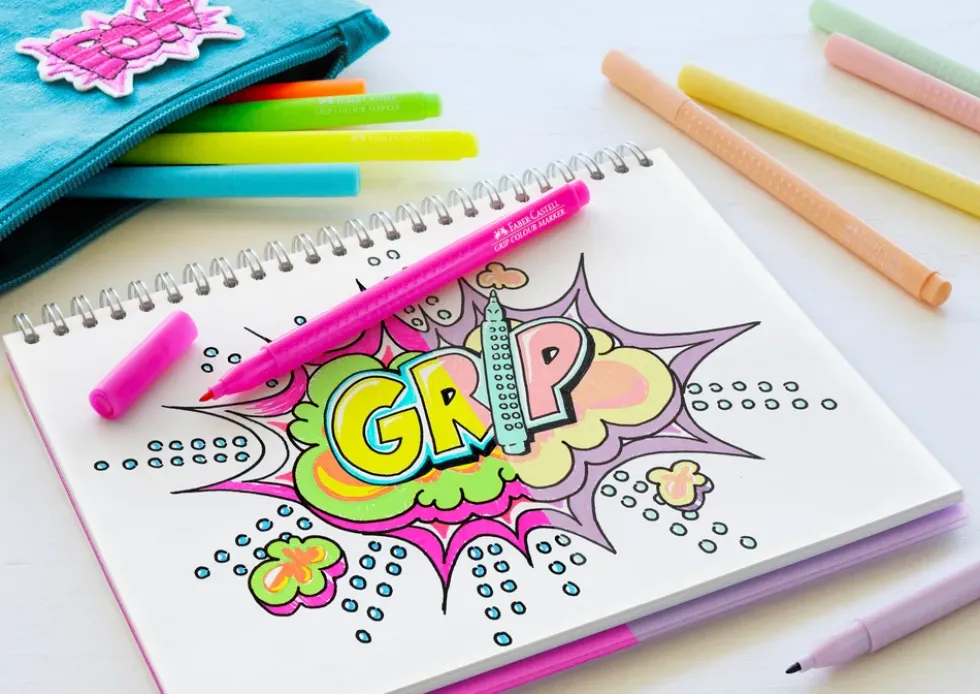 Tusser grip Faber-Castell 10 stk 5 neon 5 pastel