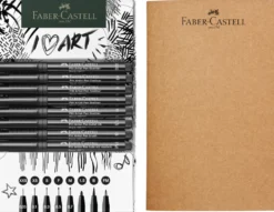 Tusser Pitt Artist Faber Castell 8 Ass + Sketchbook