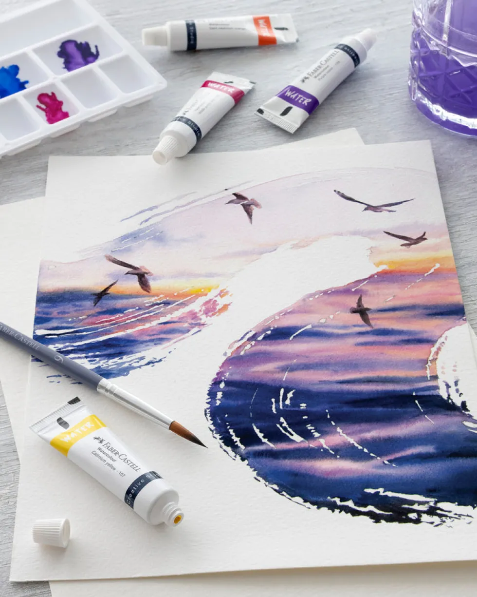 Vandfarver Faber-Castell startsæt 24 stk farver 9ml tube