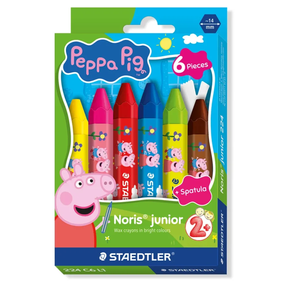 Vokskridt Staedtler Gurli Gris 6 stk ass farver