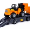 Volvo lastbil med trailer og gaffeltruck
