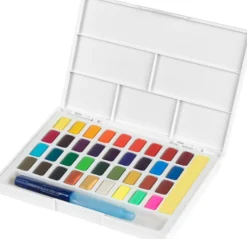 Watercolour Faber-Castell 36 ass i palette+water brush
