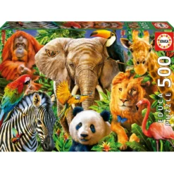 Wild Animal Collage 500 brikker